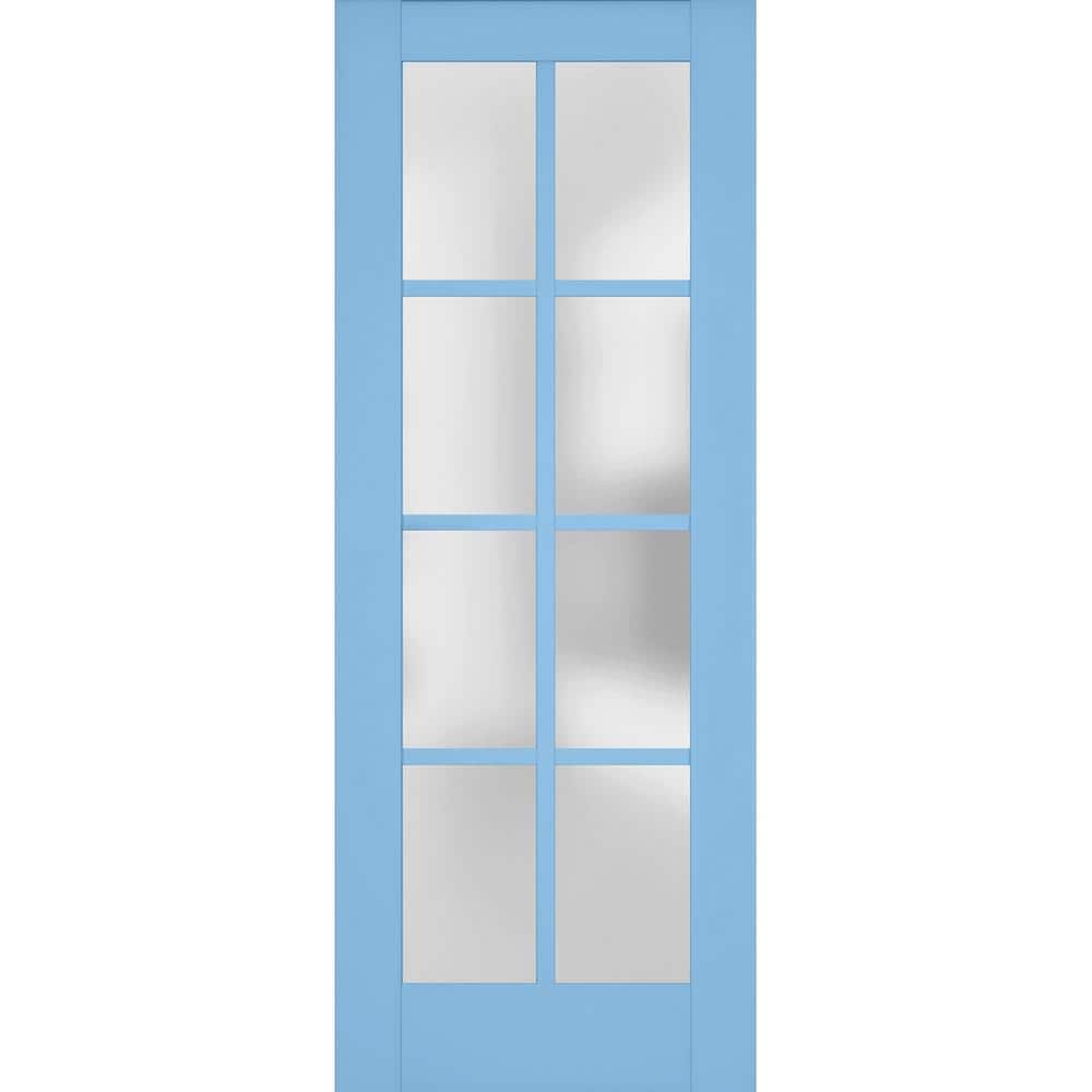 28 in. x 96 in. Solid Wood Frosted Glass Aquamarine Interior Door Slab price history on PriceWatchPro