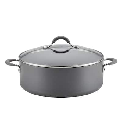 Ayesha Curry Professional 10 qt. Charcoal Hard Anodized Aluminum Nonstick  Stockpot 80295 - The Home Depot