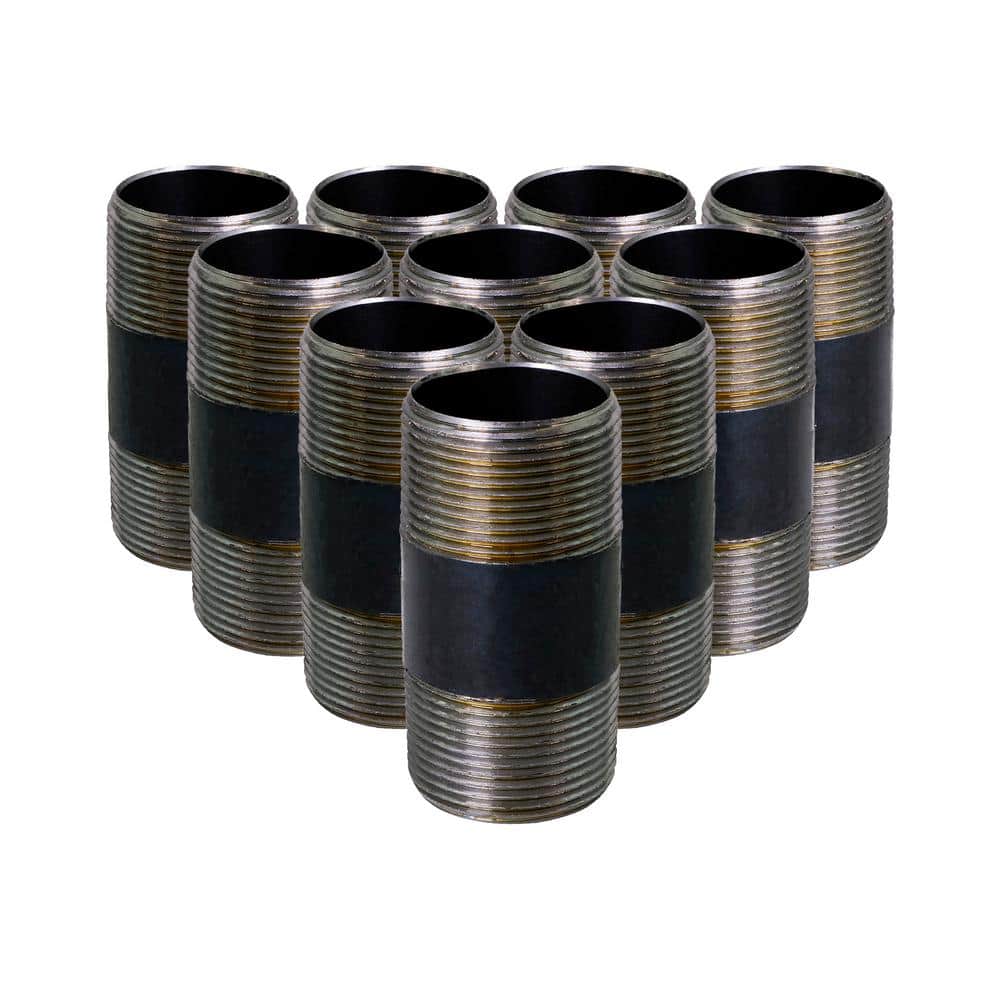 Black Steel Pipe, 3/4 in. x 3 in. Nipple Fitting (Pack of 10) price history on PriceWatchPro