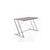47" Weathered Oak and Chrome Desk with USB Port