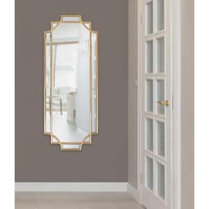 Minuette 42 in. x 16 in. Classic Rectangle Framed Gold Wall Mirror