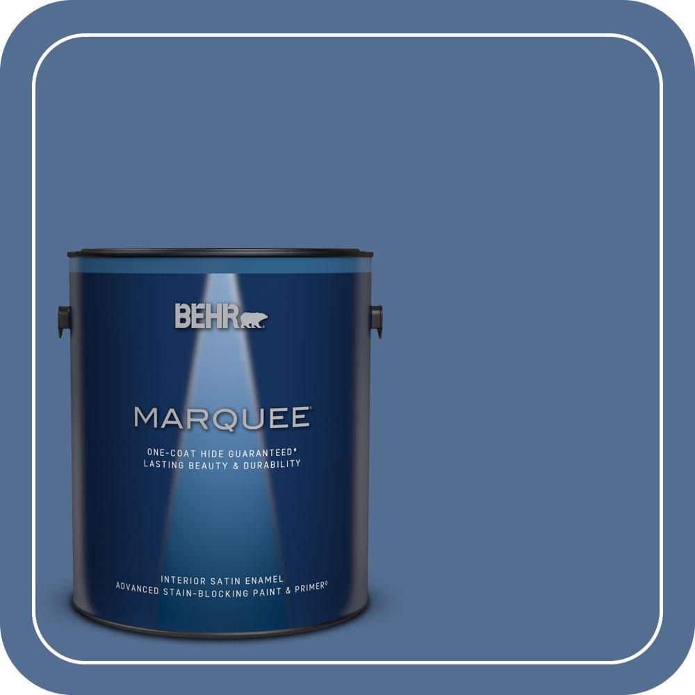 1 gal. #M530-6 Charter Blue One-Coat Hide Satin Enamel Interior Paint & Primer price history on PriceWatchPro