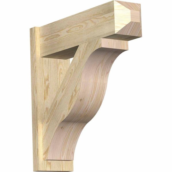 Ekena Millwork 8 in. x 28 in. x 28 in. Fuston Craftsman Rough Sawn Douglas Fir Outlooker
