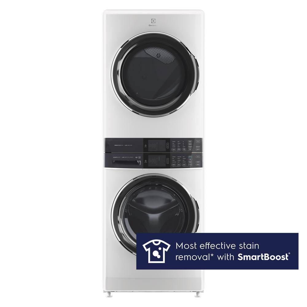Electrolux 4.5 cu. ft. Stacked Washer and 8.0 cu. ft. Gas Dryer Laundry  Tower in White with SmartBoost Premixing, Energy Star ELTG7600AW - The Home  
