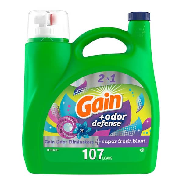 Gain Odor Defense HE 154 oz. Super Fresh Blast Scent Liquid Laundry Detergent (107-Loads)