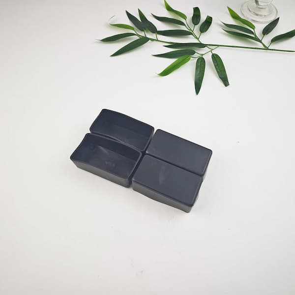 16 Pack Rectangle Silicone Chair Leg Protectors, Furniture Leg Cap, Movable Table Leg Cap, Stool Leg