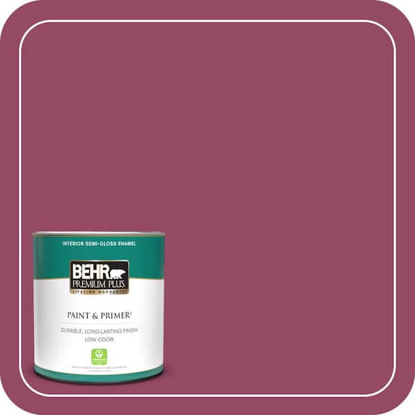 BEHR PREMIUM PLUS 1 qt. #P120-7 Glitterati Semi-Gloss Enamel Low Odor Interior Paint & Primer