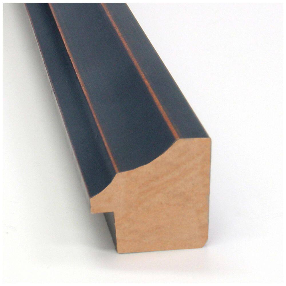 Dark Bronze Petite Bevel Wood Bathroom Vanity Mirror