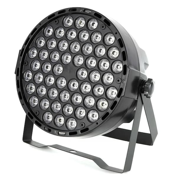 7.8 in. 1200 Lumen 25 Degree Black RGBW Dimmable LED Par Lights, Stage Lights, DJ Party Lights (8-Pieces)