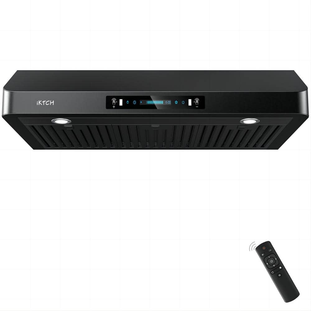 iKTCH 36 in. 900 CFM Ducted Under Range Hood in Stainless Steel 4Speed Gesture Sensing