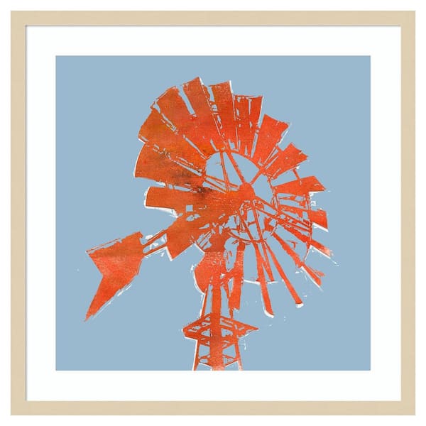 Amanti Art Rusty Windmill I by Jacob Green 1 Piece Framed Giclee Architecture Art Print 25 in. x 25 in.