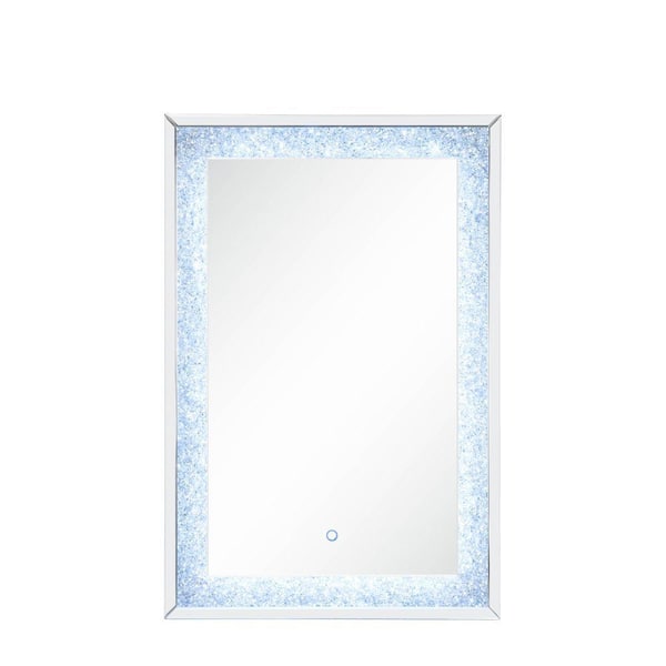 ACME FURNITURE Noralie 2 in. x 48 in. Glam Rectangle Framed Silver Decorative Mirror