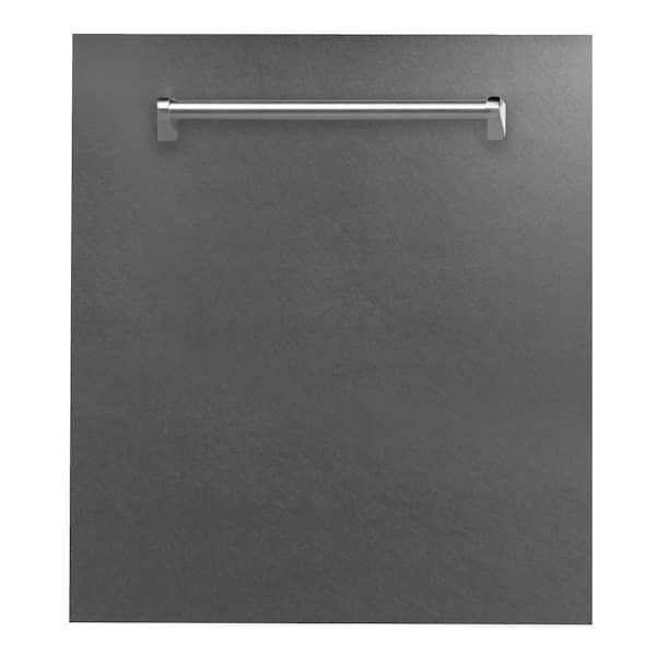 24 in. Top Control 6-Cycle Compact Dishwasher with 2 Racks in Fingerprint Resistant Stainless Steel & Traditional Handle