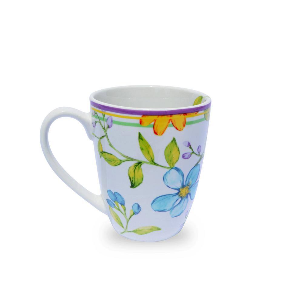 Charlotte Pastel Floral Ceramic Dinnerware Set, Service for 4