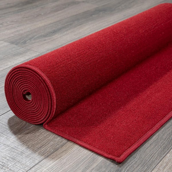 2'7" x 10' Red Ottomanson OTH8400-3X10 Ottohome Collection Runner Rug 