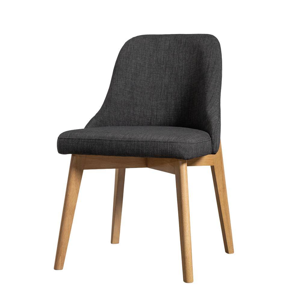 Modern Dark Gray Upholstered Dining Chairs with Oak Solid Wood Legs (Set of 6) price history on PriceWatchPro