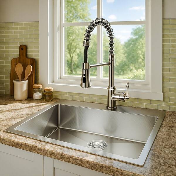 Golden Vantage HEX 30 in. Drop-In Single Bowl Stainless Steel