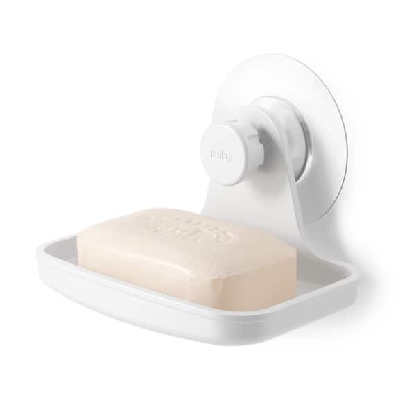Umbra Flex Adhesive Shower Soap Dish, Shower Caddy in White