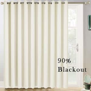 Beige Outdoor Thermal Grommet Blackout Curtain - 100 in. W x 84 in. L