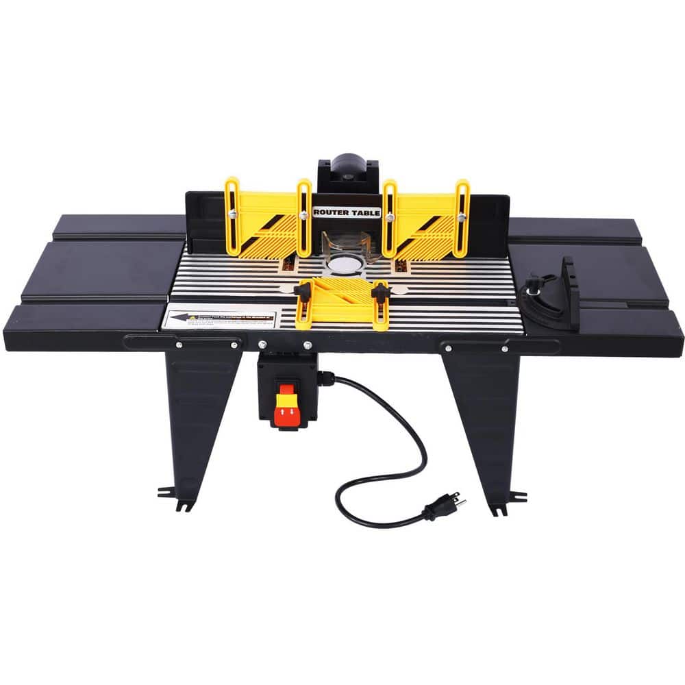Busdays Electric Benchtop Router Table Wood Working Tool, Black DJYC ...