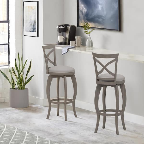 Hillsdale Furniture Ellendale 31.25 in. Aged Gray Bar Stool 5304