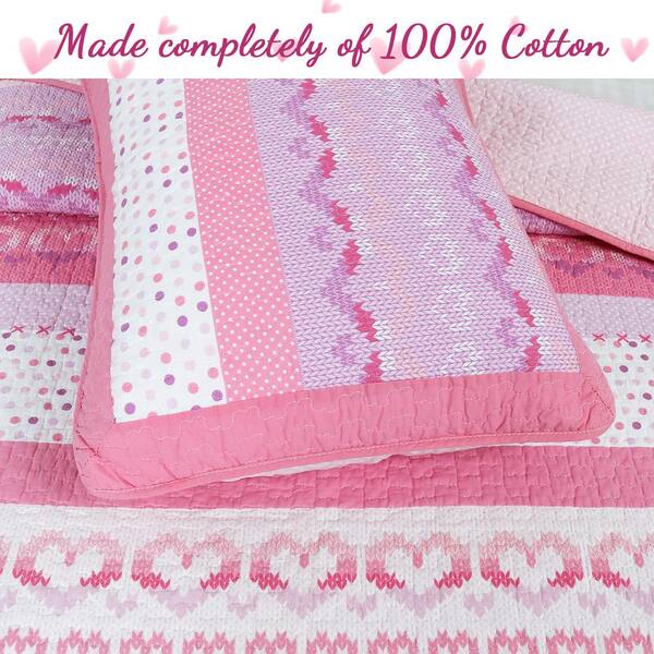 1pc Knitted Pink Checkered Baby Blanket, Multipurpose For All