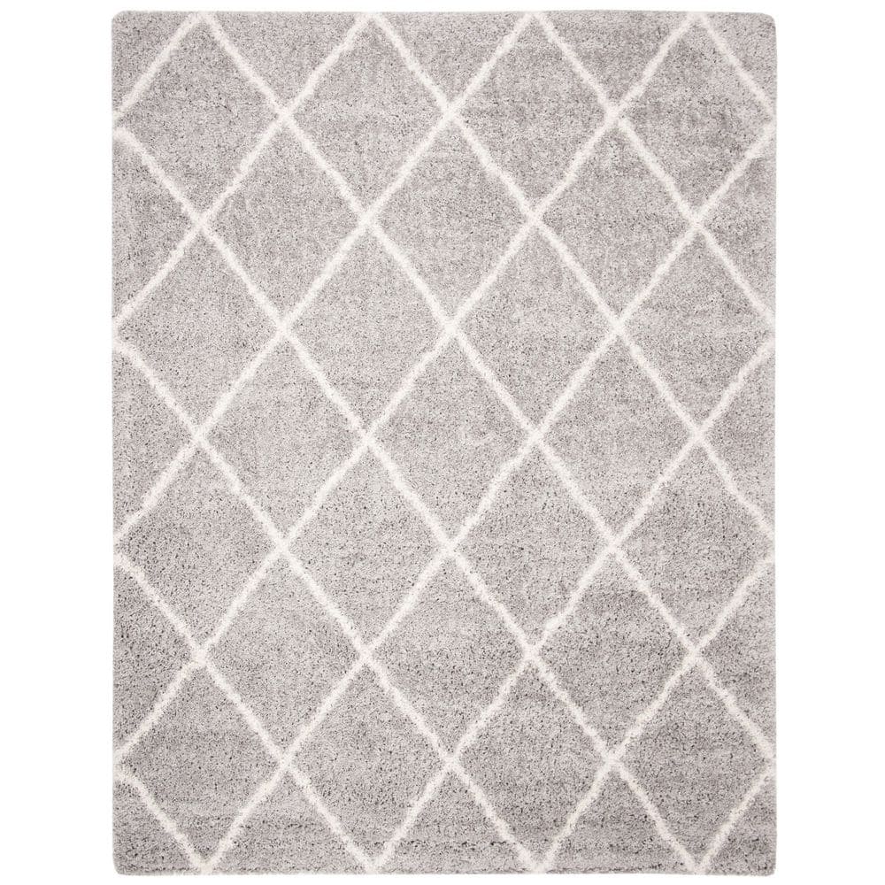 Fontana Shag Gray/Cream 9 ft. x 12 ft. Geometric Area Rug price history on PriceWatchPro