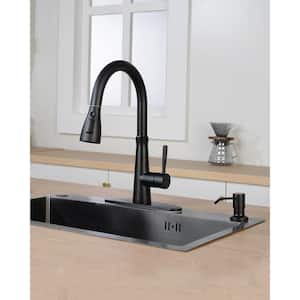 Single Handle Pull Down Sprayer Kitchen Faucet with Advanced Spray, Pull Out Spray Wand in Stainless, Matte Black