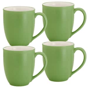 Colorwave Apple 12 fl. oz. (Green) Stoneware Mugs, (Set of 4)