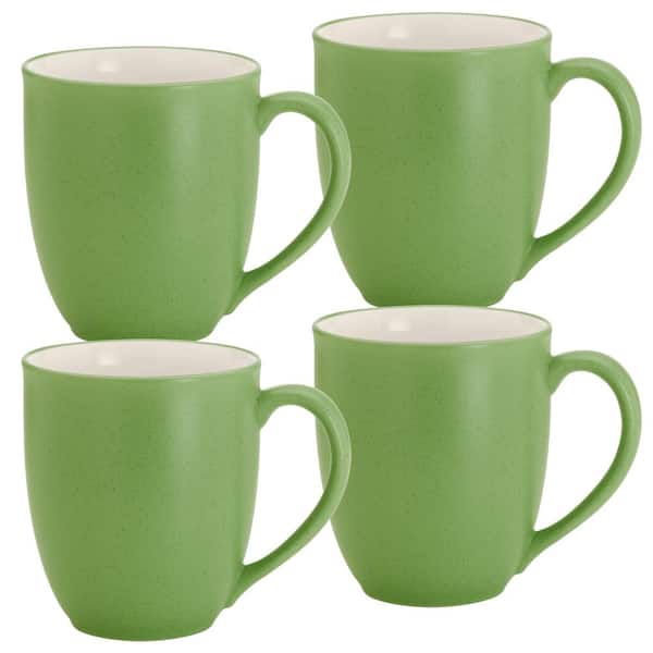 Noritake Colorwave Apple 12 fl. oz. (Green) Stoneware Mugs, (Set of 4)