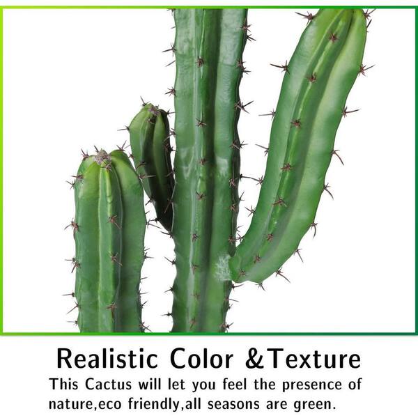 Cubilan 3 ft. Green Artificial Cactus Fake Big Cactus Tree M92061G - The  Home Depot