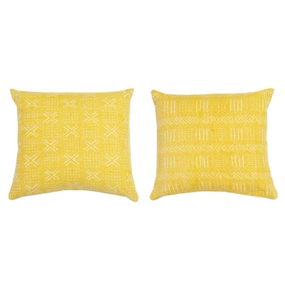 yellow throws and pillows