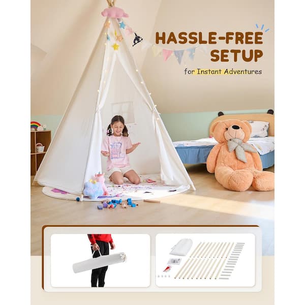 Merra 85 H Kids Teepee Play Tent Foldable Teepee Outdoor with