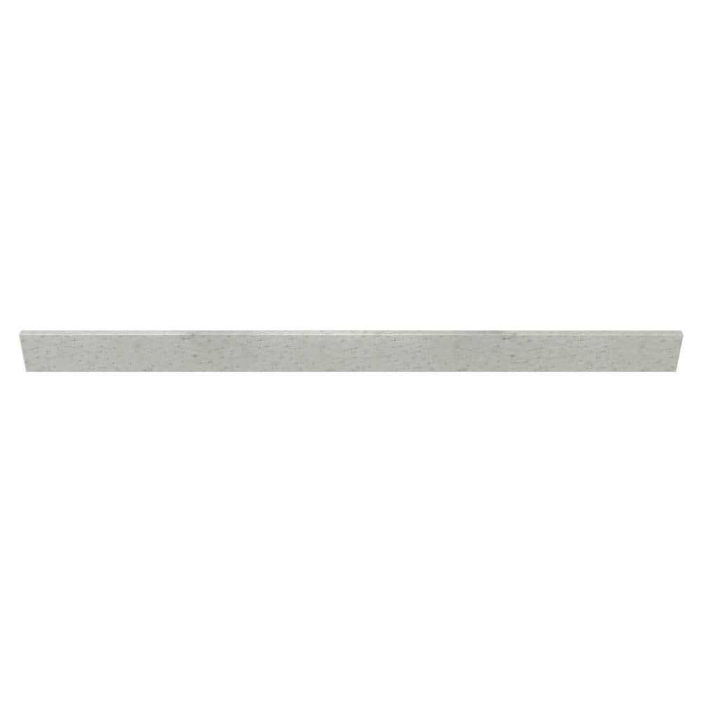 J COLLECTION 61 in. Cultured Marble Backsplash in Silver Stream 46210 ...