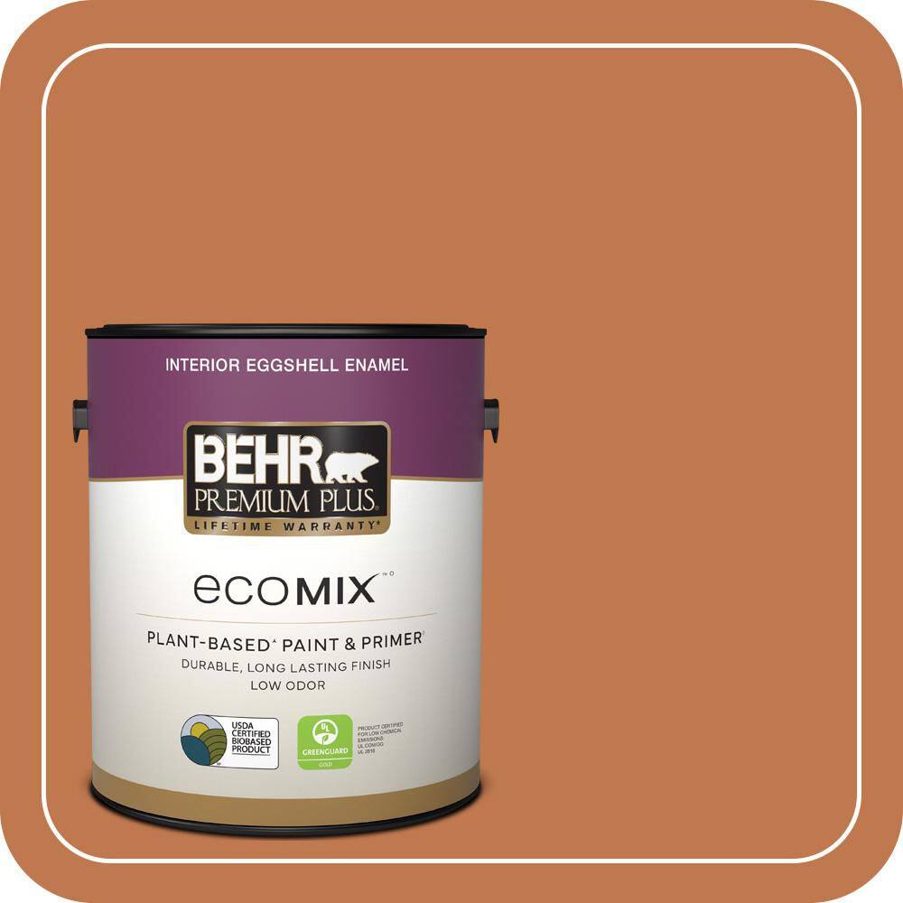 1 gal. #240D-6 Chivalry Copper Eggshell Enamel EcoMix Plant-Based Interior Paint & Primer price history on PriceWatchPro