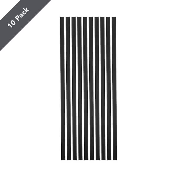 Deckorators 32 in. x .75 in. Textured Black Aluminum Square-Shaped Estate Baluster (10-Pack)