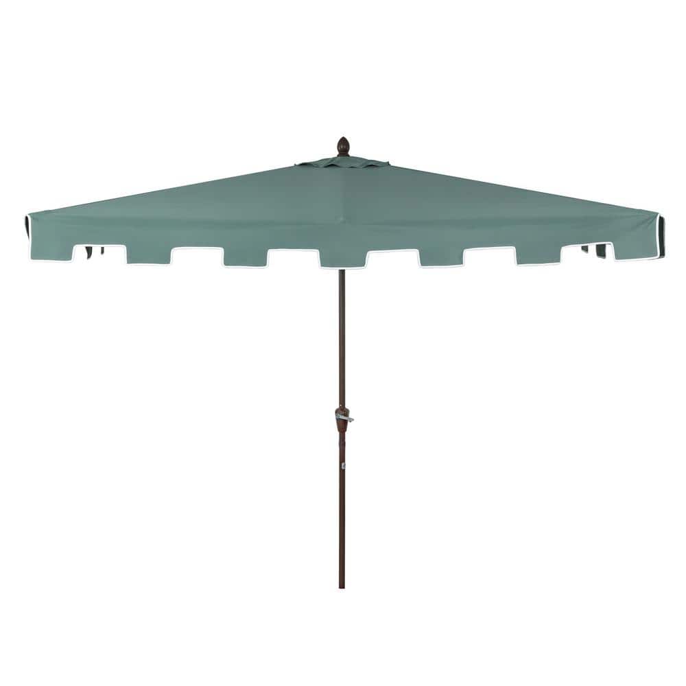 Sidney 9 ft. Green Aluminum MidCentury Patio Umbrella with Crank
