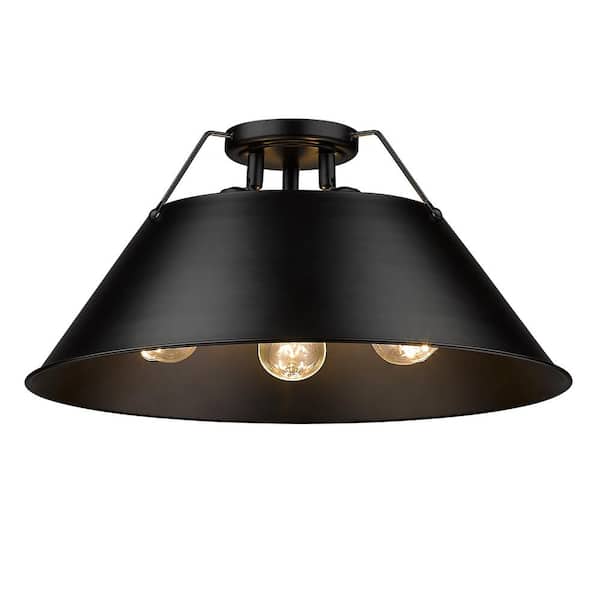 Golden Lighting Orwell 3-Light Flush Mount