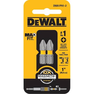 1 in. Maxfit Ph1 Bit Tip (2-Pack) Dwa1ph1-2