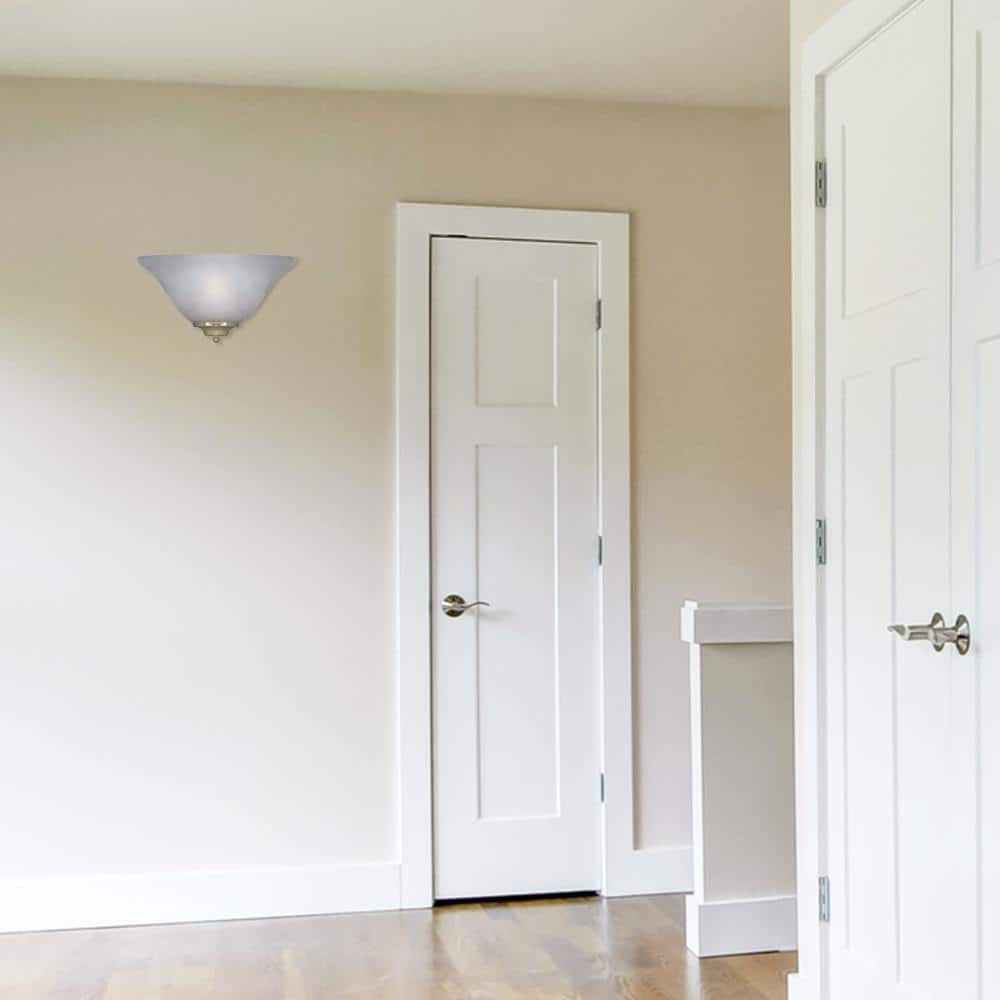 Foster Bronze and White Frosted Glass Wall Sconce