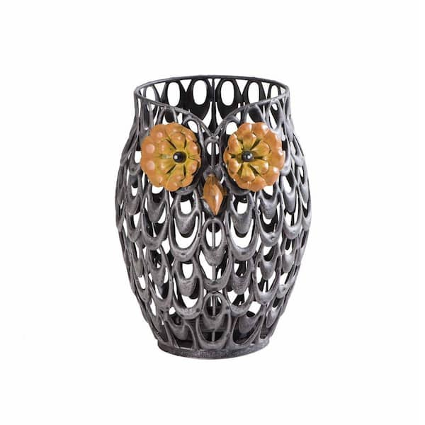 Sunjoy Owl Hurricane Metal Candle Holder