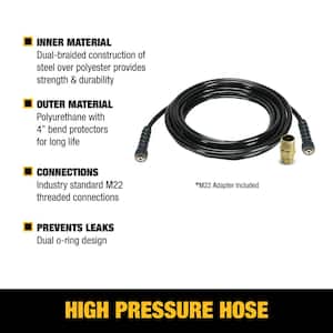 5/16 in. x 40 ft Replacement/Extension Hose for Cold Water 3700 PSI Pressure Washers, Includes M22 Adapter