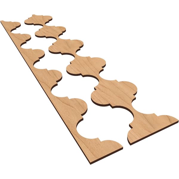 Ekena Millwork Marrakesh 47 in. H x 0.375 in. W Slatwall Panels in Maple 12-Pack