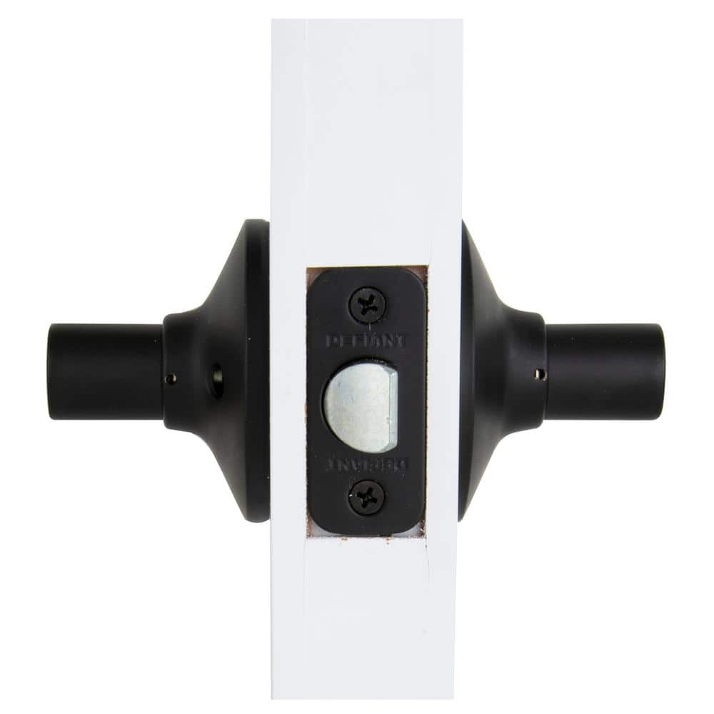 Matte Black Zinc Modern Hall/Closet Door Lever Set