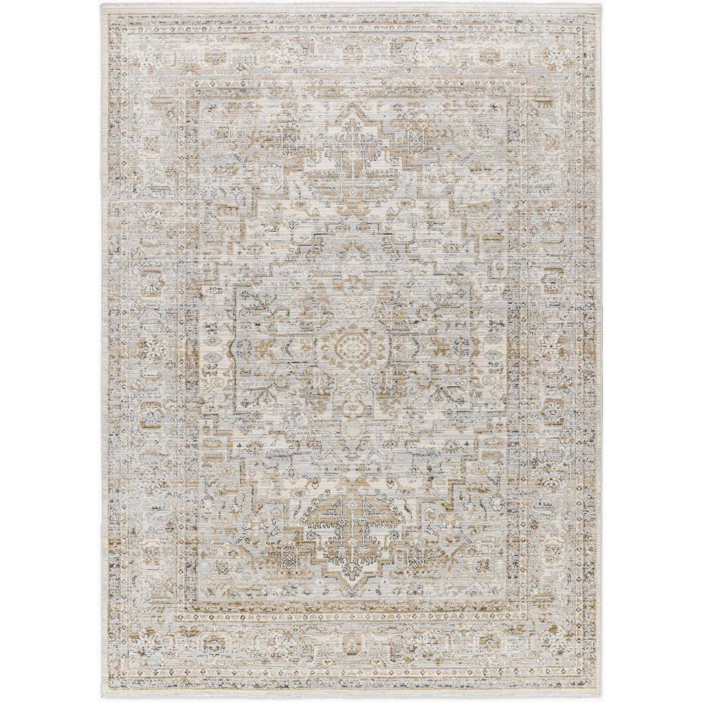 Artistic Weavers Edmonton Light Gray Medallion 5 ft. x 7 ft. Indoor