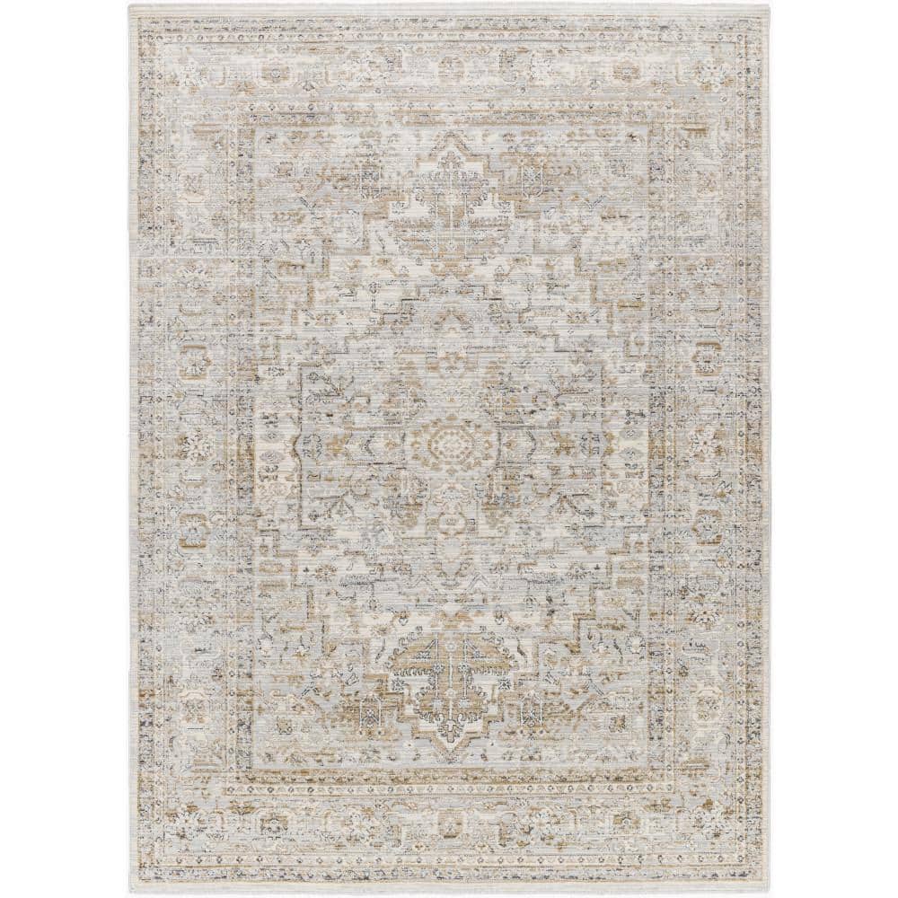 Livabliss Edmonton Light Gray Medallion 5 ft. x 7 ft. Indoor Area Rug EDO2303537 The Home Depot