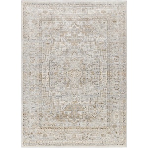 Edmonton Light Gray Medallion 5 ft. x 7 ft. Indoor Area Rug