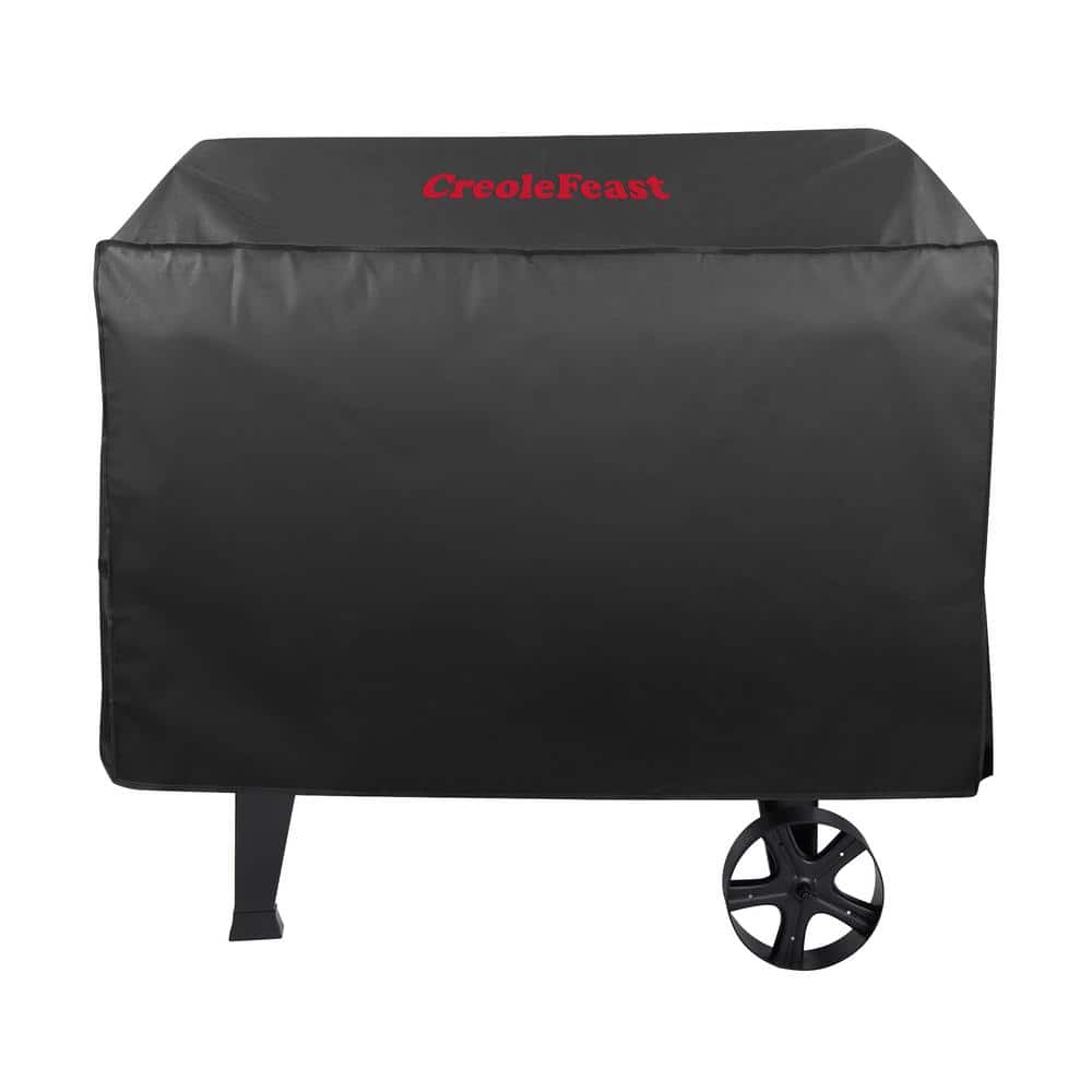 Creole Feast 47" Black Heavy-Duty Waterproof Grill Cover