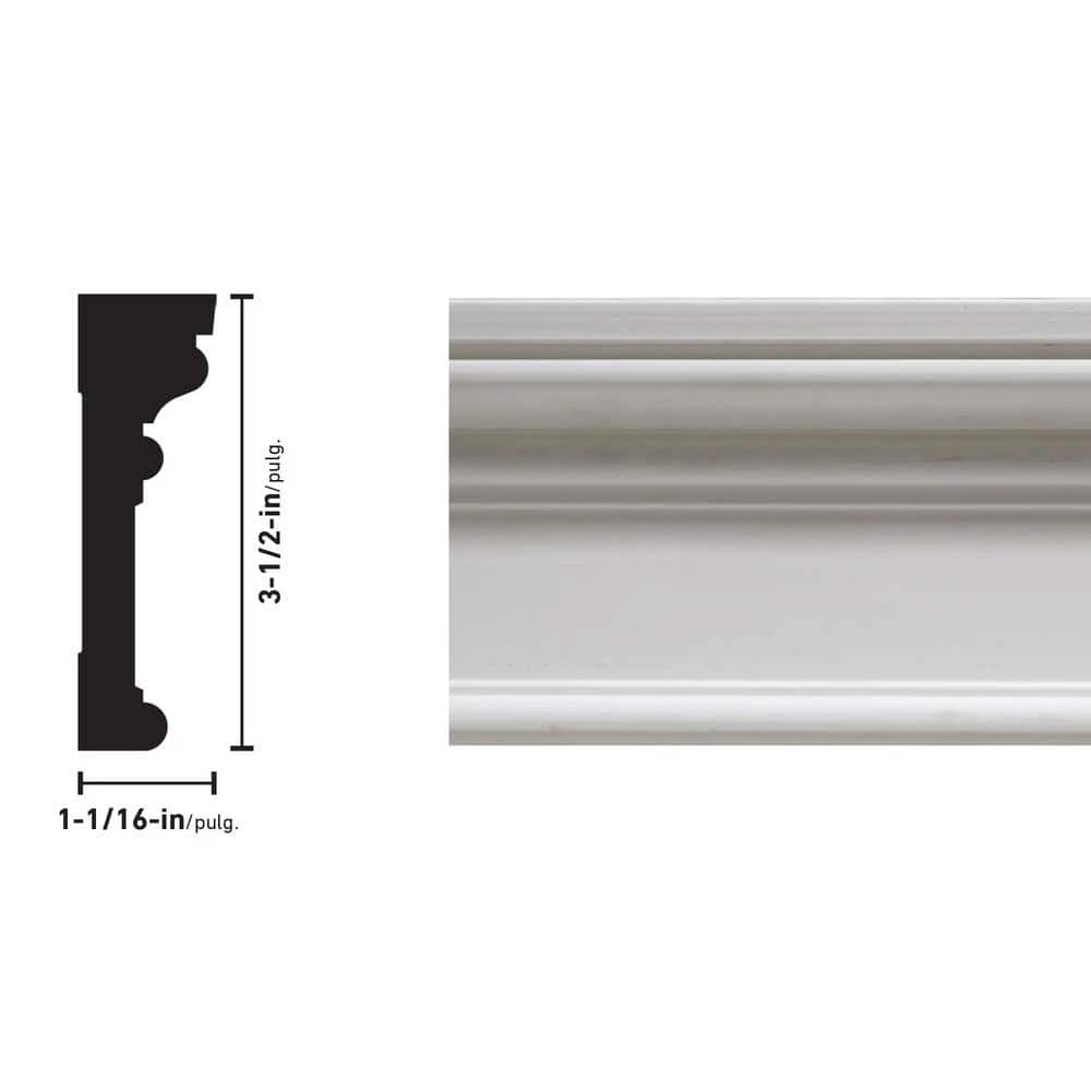 Primed White Pine Wood Door Casing Kit