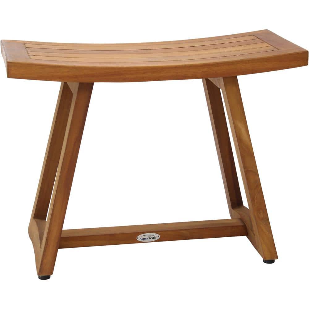 Patented 24 in x 12 in Asia Buru Freestanding Teak Shower Bench